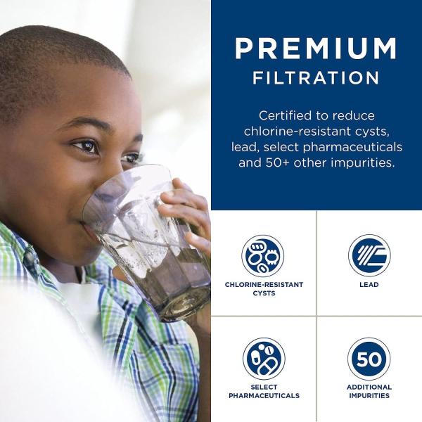White NSF42/NSF53 Certified Refrigerator Water Filter for Lead and Sulfur Elimination