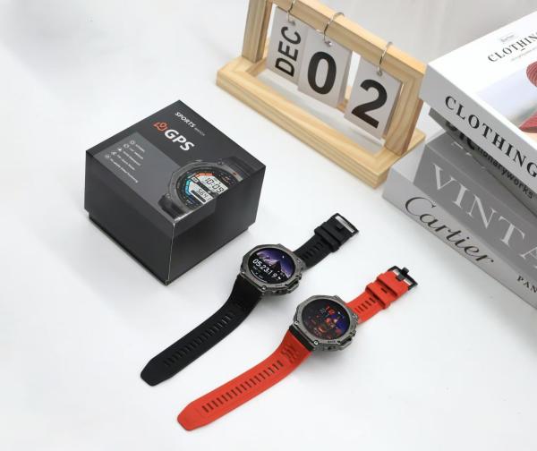 DM58 GPS Smart Watch Hombres con pantalla AMOLED de 1.43  y 5ATM a prueba de agua