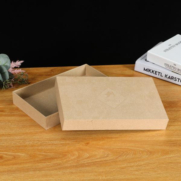 Brown 350gsm Kraft Paper Gift Boxes Food Safe Foldable