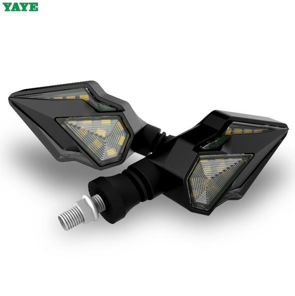 Lâmpada de viragem traseira de LED branca/azul/vermelha/amarelo para lâmpada de direção universal de 10 mm