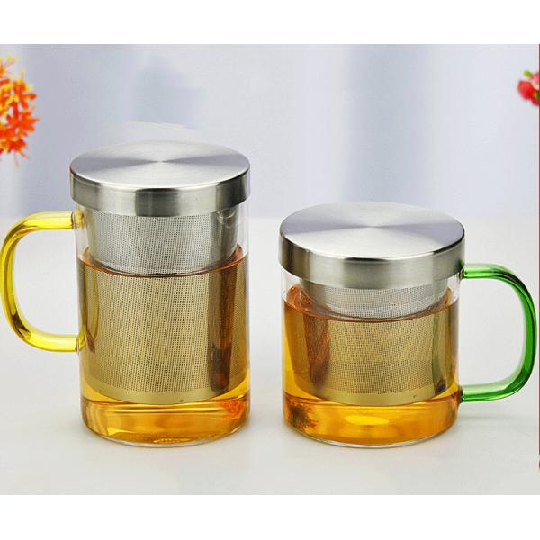 Холодная емкость 300мл/400мл чашки Инфузер чая создателя чая брев стеклянная для дома