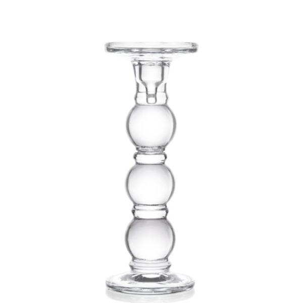 Upmarket Quality Wholesale clear tall glass candelabra candlestick holder for party