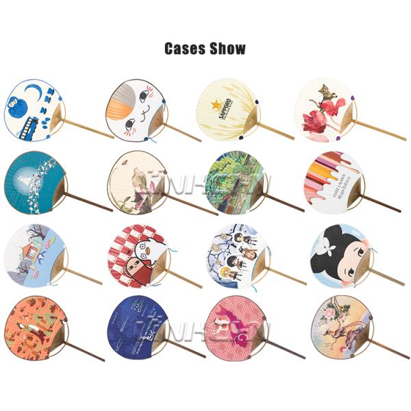 Cartoon Decorative Circular Hand Fan Round Fan in Promotion