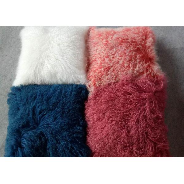Long Hair Sheepskin Real curly Sheep fur pillow Mongolian lambswool Cushion