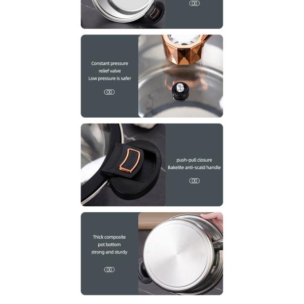 Изготовленная на заказ нержавеющая сталь герметической электрической кастрюли двойного слоя логотипа 5L с ручкой