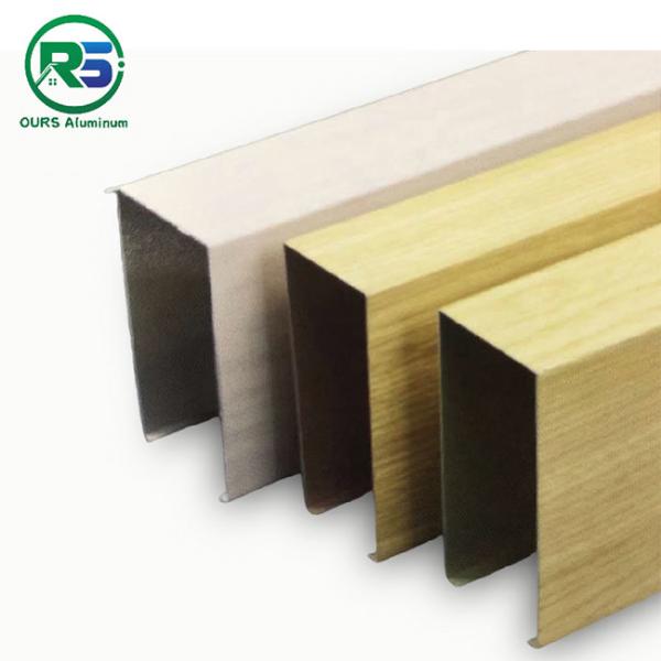 Teto suspendido linear 0.9mm do metal do perfil de alumínio de U para a construção