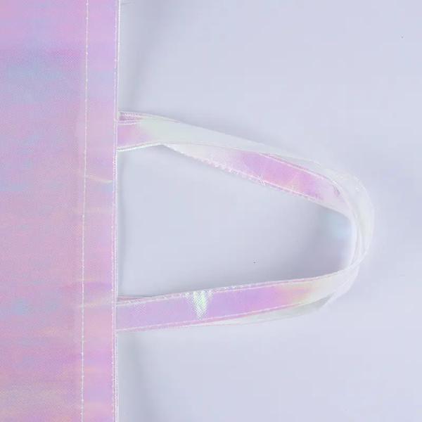 Подарок Tote не сплетенное радужное хозяйственной сумки голографическое металлическое сияющее прокатанное