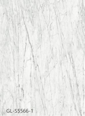 5mm Biodegradable Marble Style Vinyl Flooring Flame Retardant Anti Shock Grayish White GKBM Greenpy GL-S5566-1
