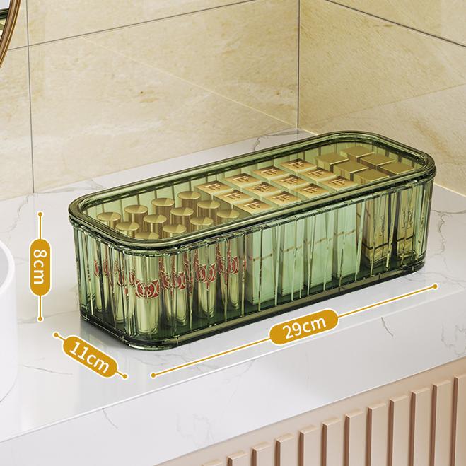 Clear Desktop Makeup Organizer Skincare Jewelry Storage Display Case
