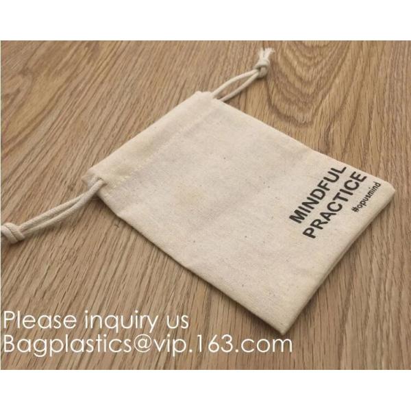Double Canvas Drawstring Bag Cotton Pouch Gift Sachet Bags Muslin Bag Reusable Tea Bag,Organic Cotton Reusable Produce B
