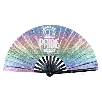 Hot Sale Custom Silk Fabric Bamboo Handheld Wedding Fan for Bridal Wedding Party Favor Custom LOGO Bamboo Hand Fan