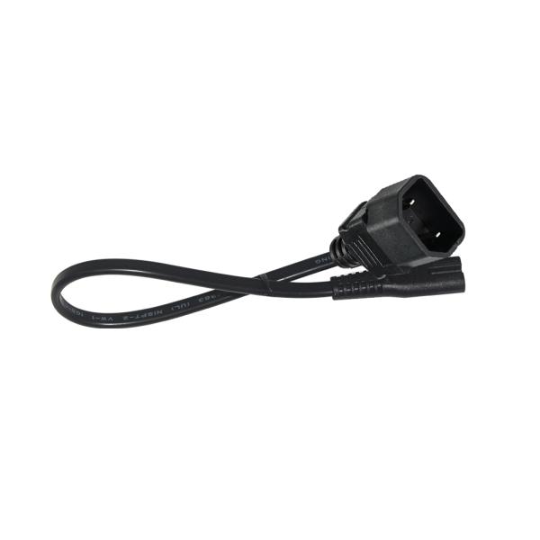 Right Angle C7 to C18 Power Cable-IEC AC Adapter Cord for Small Appliance, Monitor, Space-Saving Power Connection