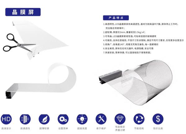 Crystal Transparant LED Screen Advanced With Dual Functionality