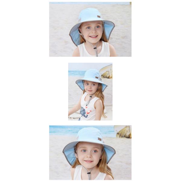 Toddler Neck Flap Childrens Bucket Hats UPF 50+ 100% Polyester