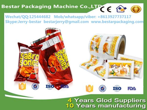 Anti-statics flexible packaging food grade cellophane film with bestar weighting packaging machine