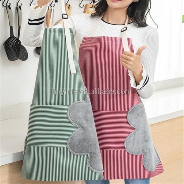 apparel factory custom yarn dyed stripe and dying strip bib cooking kitchen chefs apron