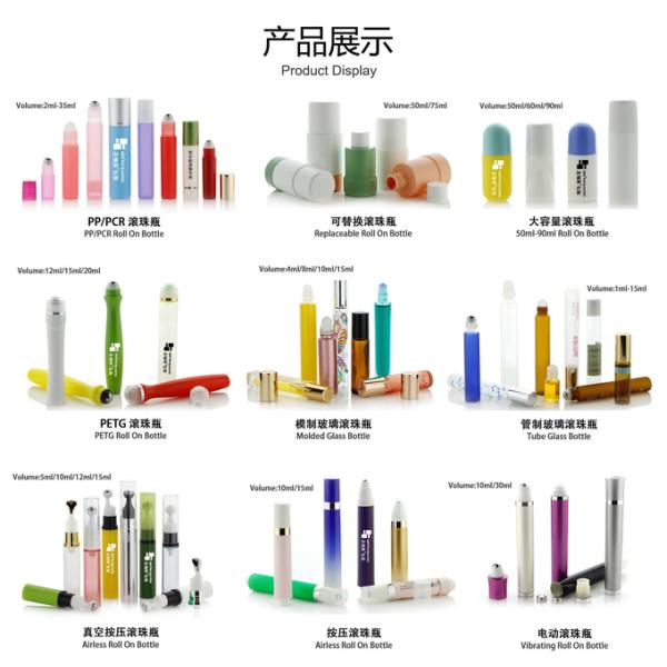 Primary Package For Containing Roll On Bottle For Pain Relief Gel Round Design