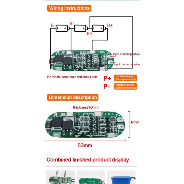 Pylontech 18650 Lithium Battery Bms 3s 12V 10amp 11.1V Lifeo4