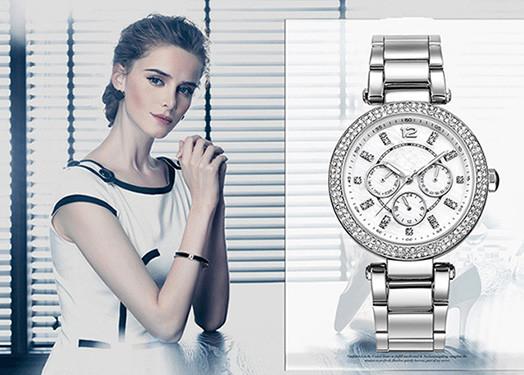 Diamond Water Resistant Waterproof Wrist Watch Stainless Steel Bracelet For Women