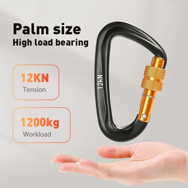 Carabiner de aluminio de seguridad pequeña Snap Hook clip llavero cerradura OEM aceptable