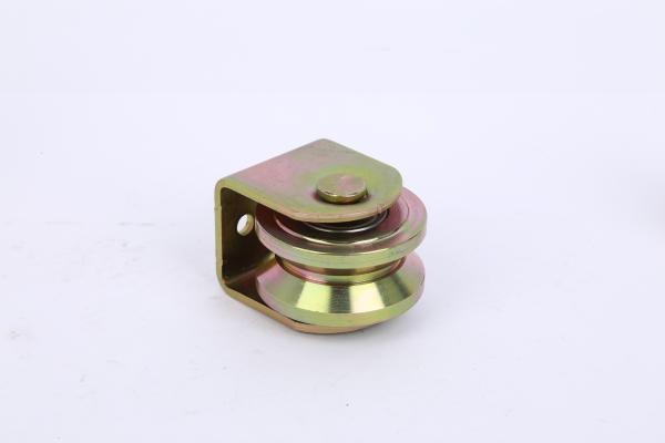 V en forma de ranura puerta corredera rueda de color de acero revestido de zinc polea puerta corredera polea accesorios de puertas de rodillos