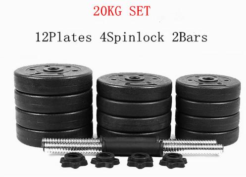 fitness plastic cement dumbbell set 10kg 20kg 30kg 40kg for sale