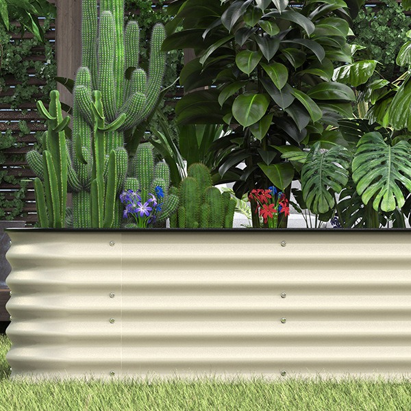 8*2*1.5 Ft Modular Galvanized Steel Oval Raised Garden Planter Bed For Flowers