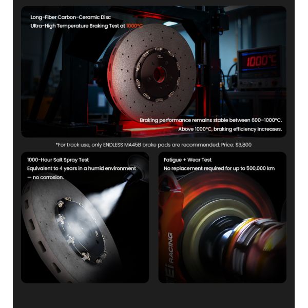 TEI TCCB-R Carbon Ceramic Brake Disc Rotor 355mm/380mm/400mm/410mm/420mm/440mm Brake Disc CCB for Mclaren Aston Martin