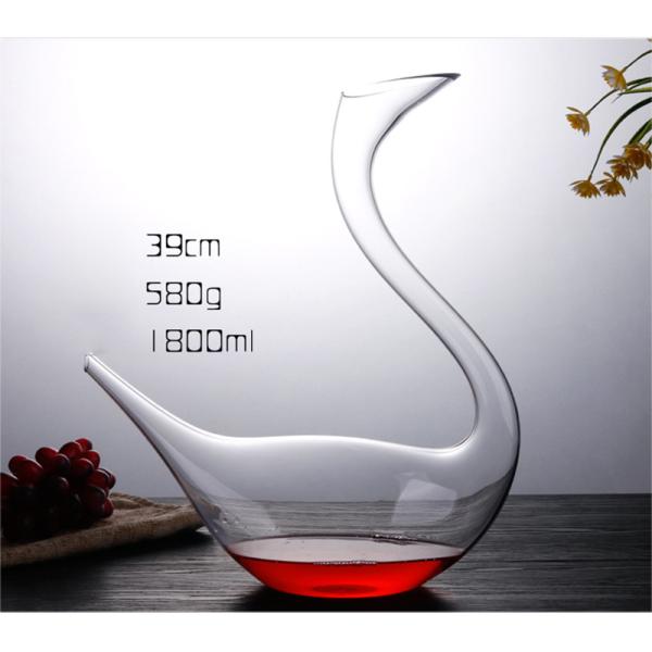 сформированный лебедь стеклянного графинчика вина 1800мл Хандмаде неэтилированный кристаллический материальный