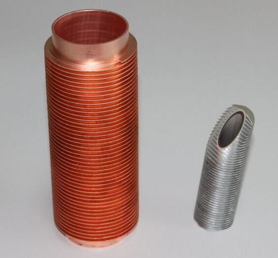 B111 C12200 OD 1'' Tube Carbon Steel / Copper Extruded Finned Tubes