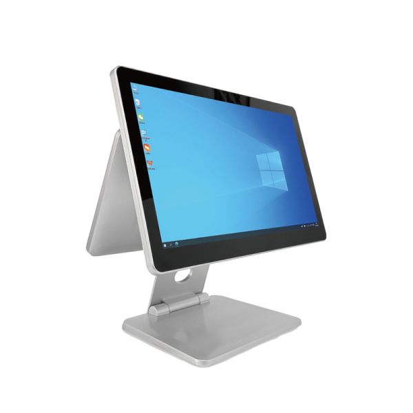 15.6+11.6 Dual Touch Screen POS All-in-One Machine with Built-in Thermal Printer, Catering Cash Register & Commercial POS System