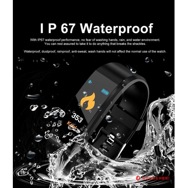 Color Screen Waterproof Smart Band with Heart Rate Monitor Wristband Bracelet Blood Pressure