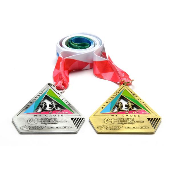 Die Casting Metal Commemorative Medals Antique Brass Plating Common Size