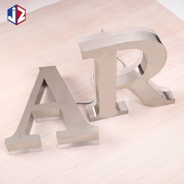DC 12V Advertising LED Backlit Signage Brushed Stainless Steel Backlit Signs