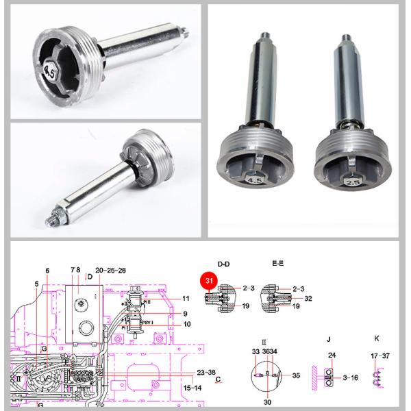 B220401000589 10mm части одного экскаватора задерживающего клапана масла пути гидравлические