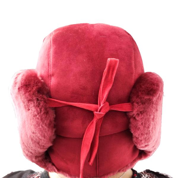 Sheepskin Kids Trapper Hat , Winter Baby Fur Hat Plush Style ODM Designs