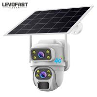 Caméra de sécurité solaire 4G avec caméra de sécurité de vidéosurveillance à double objectif 4G Sim