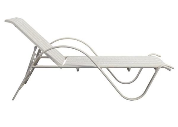Metal Garden Furniture UV Resistance Outdoor Sunbed