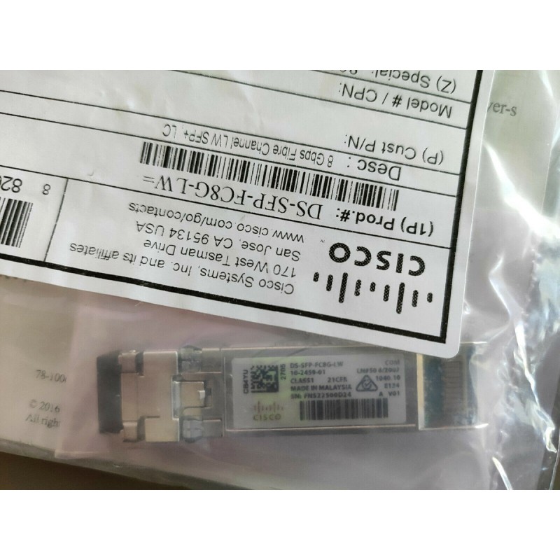Оптика длинной длины волны модулей канала SFP+ волокна Cisco 8Gbps DS-SFP-FC8G-LW