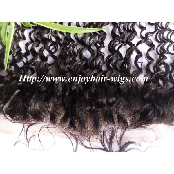 Peruvian virgin remy hair lace frontal 13''x4'' ,natural color deep wave 10''-24''length