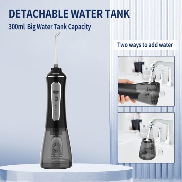 300ml Ipx7 Electric Water Flosser Teeth Cleaning Portable Oral Irrigator 21W