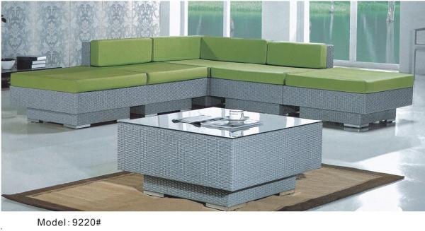 5 piece -L shape Sectional sofa outdoor wicker rattan furniture living room sofa-9220