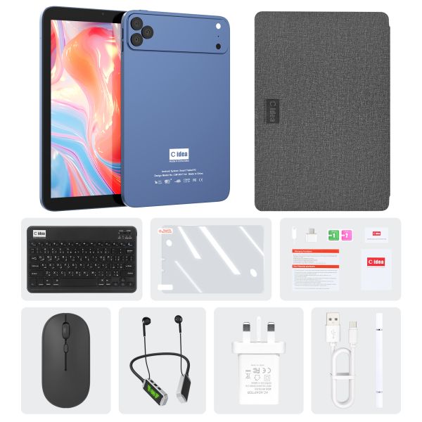 C Idea ODM/OEM 10.1 Inch Android 16 Business Tablet PC 8GB RAM 1TB Storage Wi-Fi FHD Touch Screen (CM10017 Air-Blue)