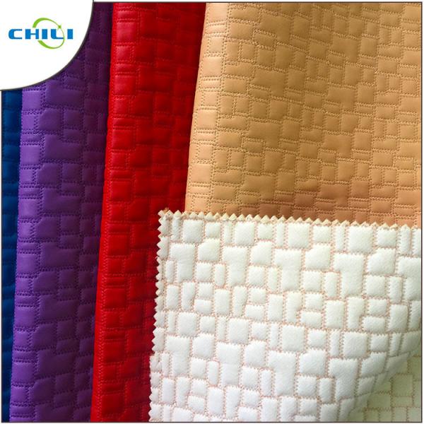 Clothes Quilted Pleather Fabric Sheets Lightweight Commercial Stitched