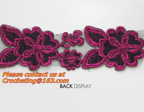 Lace Collar Applique Neckline Lace Crochet Flower Motif Patchwork Sewing Access