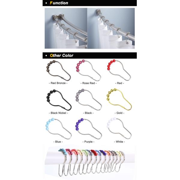 Metal Shower Drapery Ring Curtain Hardware Accessories