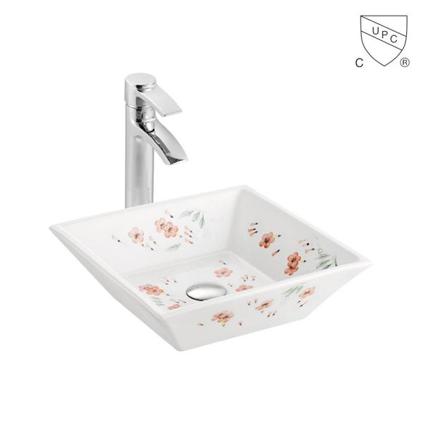 Self-Cleaning Square Vessel White Bathroom Sink Table Wash Face Basin