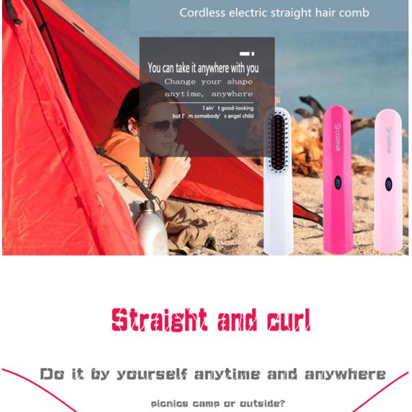 Wireless Charging Mini Home Hair Straightener , Usb Hair Straightener