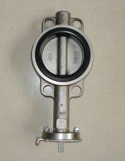 Simple Structure BS4504 PN10 / PN16 Flange Standard Stainless Steel Wafer Butterfly Valve