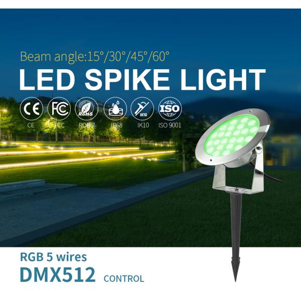 управление приведенное лампы SMD3535 RGB DMX512 шипа 18W IP68 водоустойчивое
